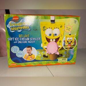 Spongebob Squarepants  Deluxe Soft Ice Cream Server Snow Cone Maker In Box